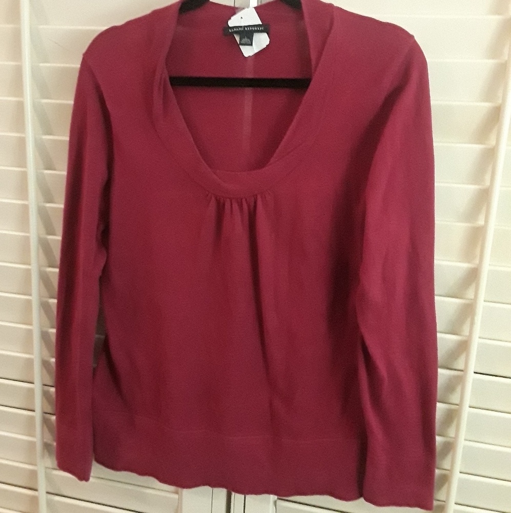 Banana Republic cranberry sweater.